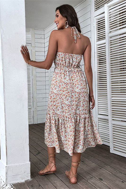 Hlater Floral Printed Long Summer Dress