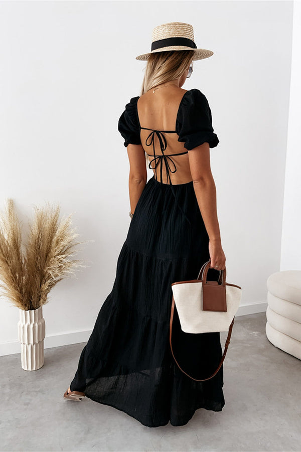 Boho Tie Straps White Summer Dress