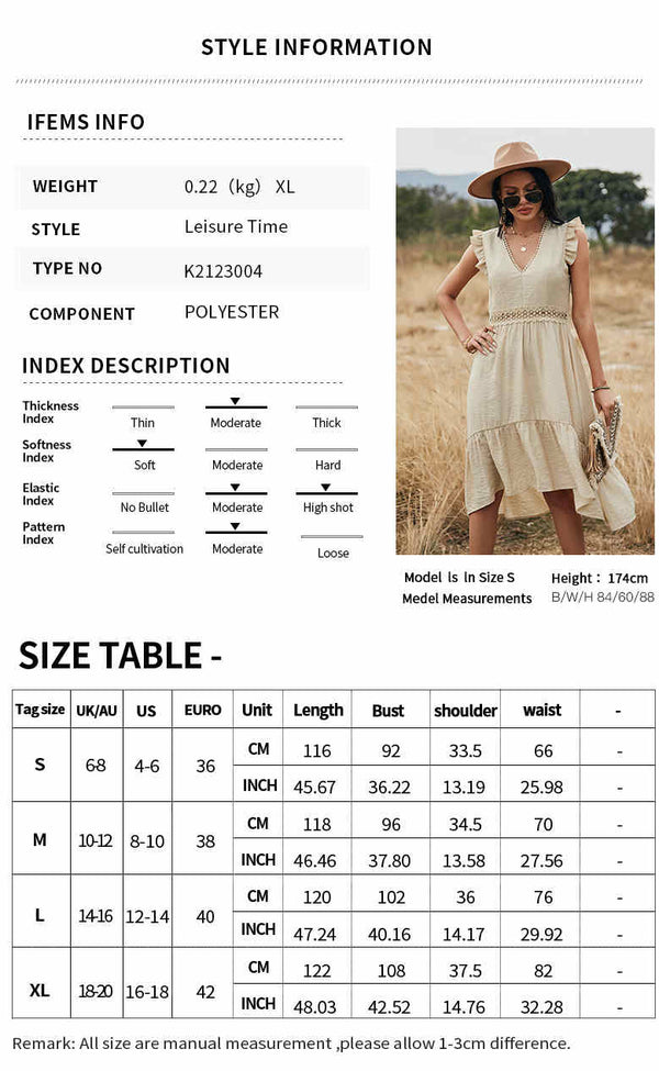 Boho Navy V-Neck Long Sundress