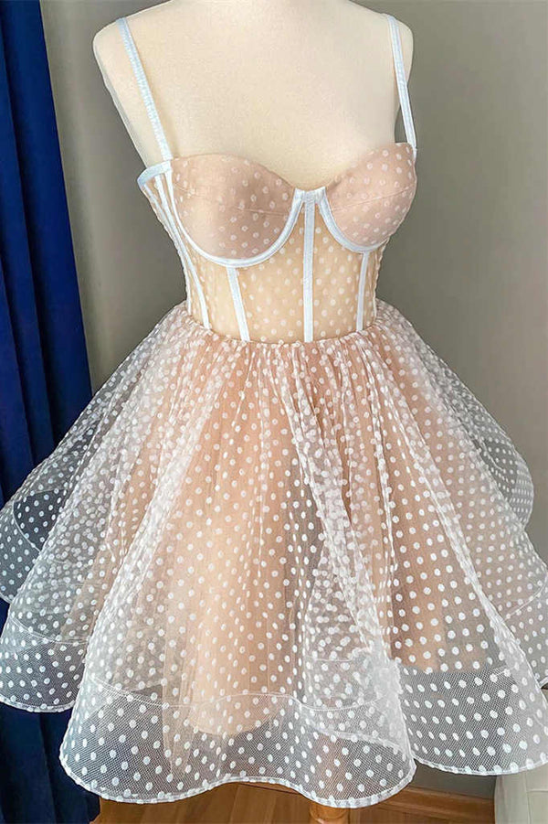 Sexy Black Polka Dots Short Party Dress