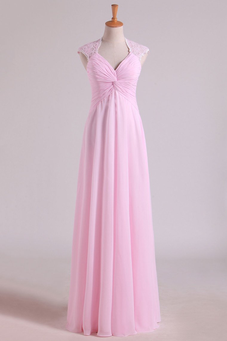 Pink Pleated High Waist Long Bridesmaid Dress FancyVestido Pink Pleated High Waist Long Bridesmaid Dress FancyVestido