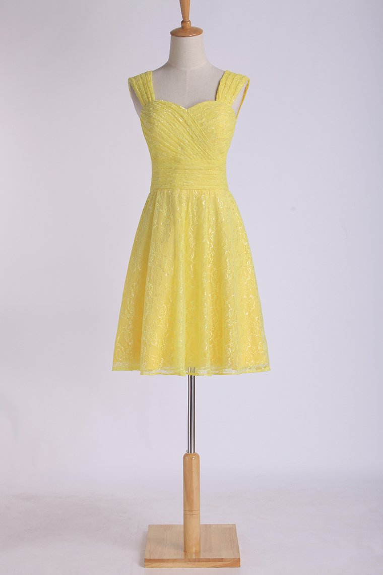 Yellow Lace Short Tulle Bridesmaid Dress FancyVestido Yellow Lace Short Tulle Bridesmaid Dress FancyVestido