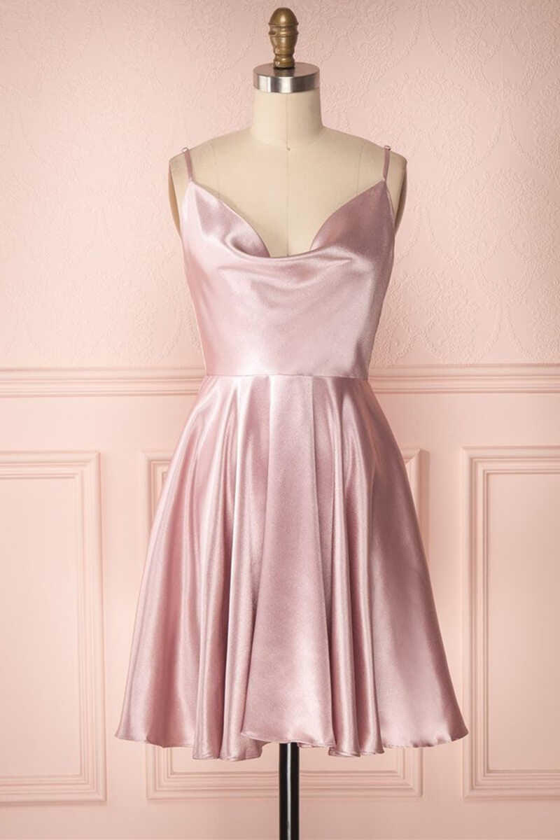 Cute A-Line Dusty Rose Short Homecoming Dress FancyVestido Cute A-Line Dusty Rose Short Homecoming Dress FancyVestido