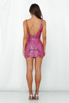 Asymmetrical Shoulder Fuchsia Bodycon Homecoming Dress