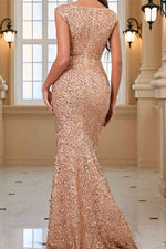 Mermaid Dark Green Sequined Long Evening Dress