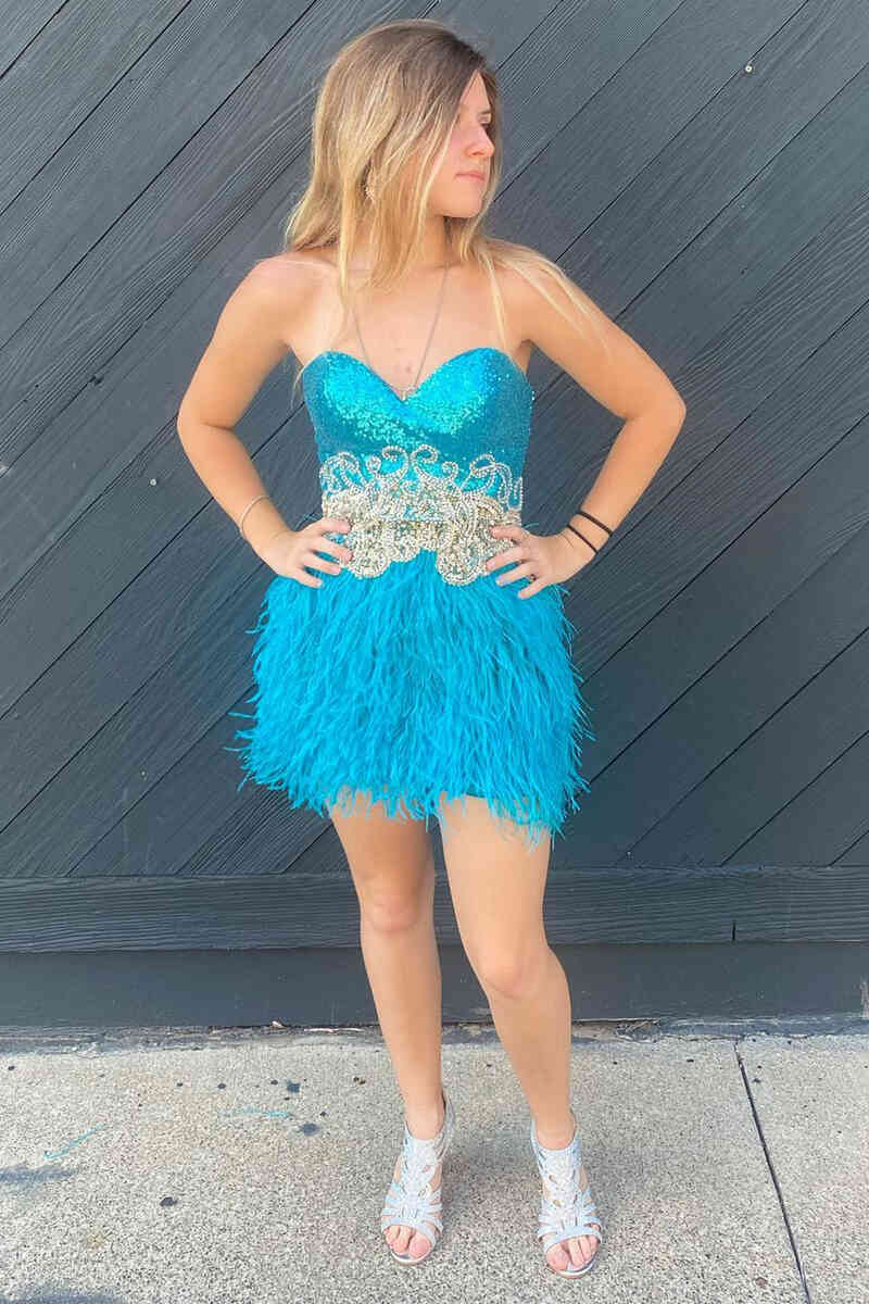 This tight short homecoming dress features hater neckline and sequins. FancyVestido This tight short homecoming dress features hater neckline and sequins. FancyVestido