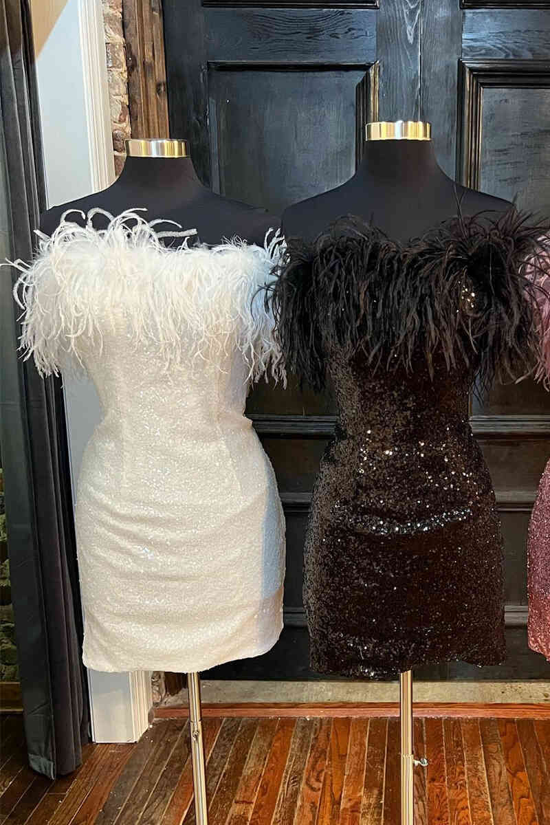 This tight short homecoming dress features hater neckline and sequins. FancyVestido This tight short homecoming dress features hater neckline and sequins. FancyVestido