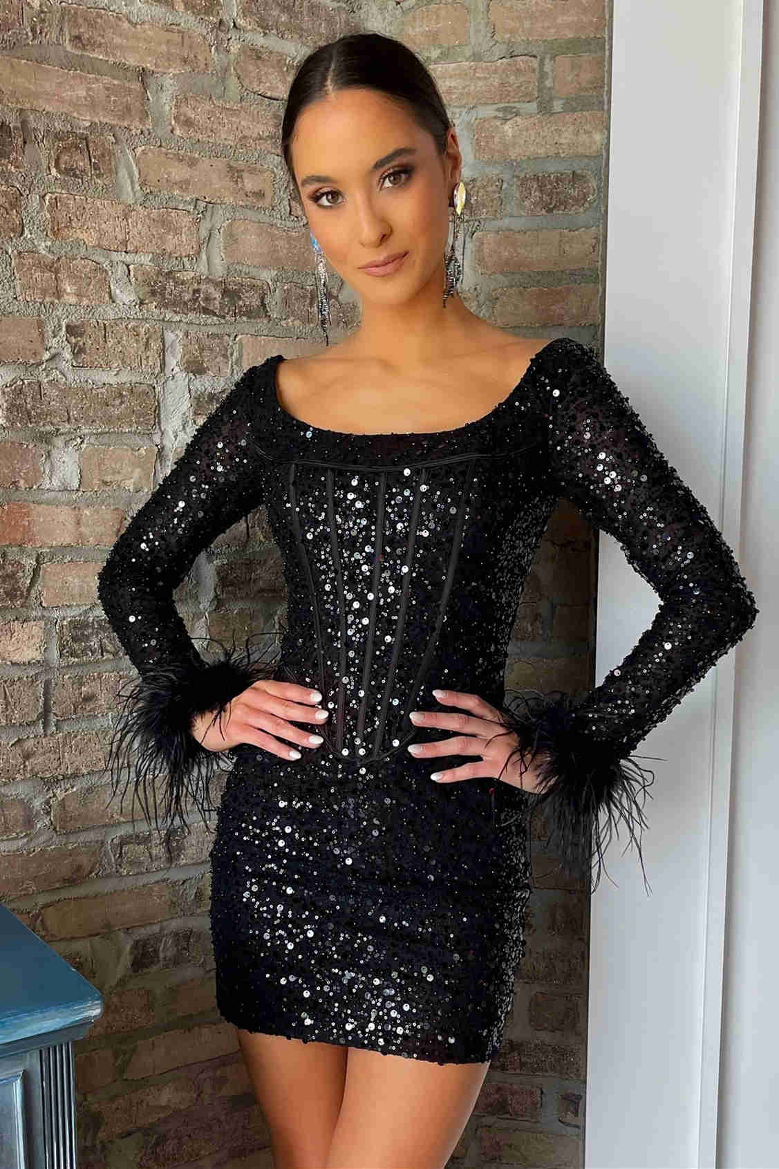 long sleeve tight homecoming dresses HOCO Glam: 10 Long Sleeve Homecoming Dresses