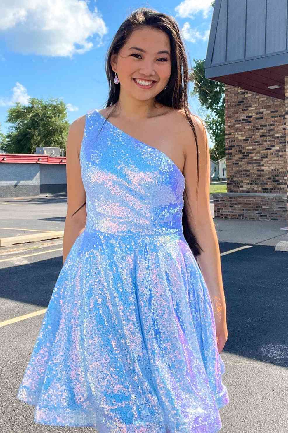 This tight short homecoming dress features hater neckline and sequins. FancyVestido This tight short homecoming dress features hater neckline and sequins. FancyVestido