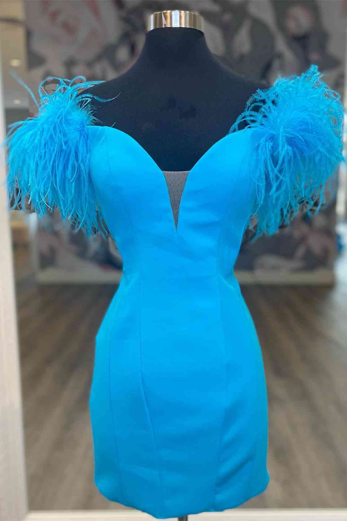 sachin and babi light blue dress Tight Homecoming Dresses | Mini & Short Tight Hoco Dresses