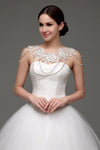 Long Lace-Up Sweetheart A-line White Wedding Dress with Appliques