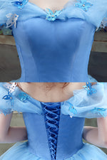 Princess Blue Long Cinderella Dress Ball Gown