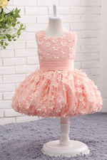 Cute Mini Flower Girl Dress with Appliques