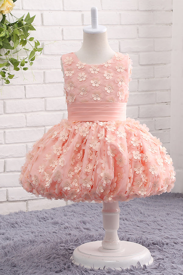 Cute Mini Flower Girl Dress with Appliques