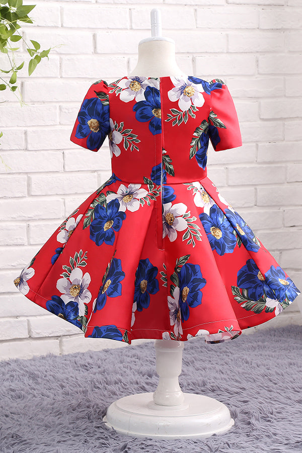 Floral Short Flower Girl Dress
