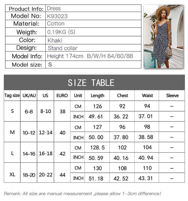 Cowl Neck Polka Dot Long Summer Dress