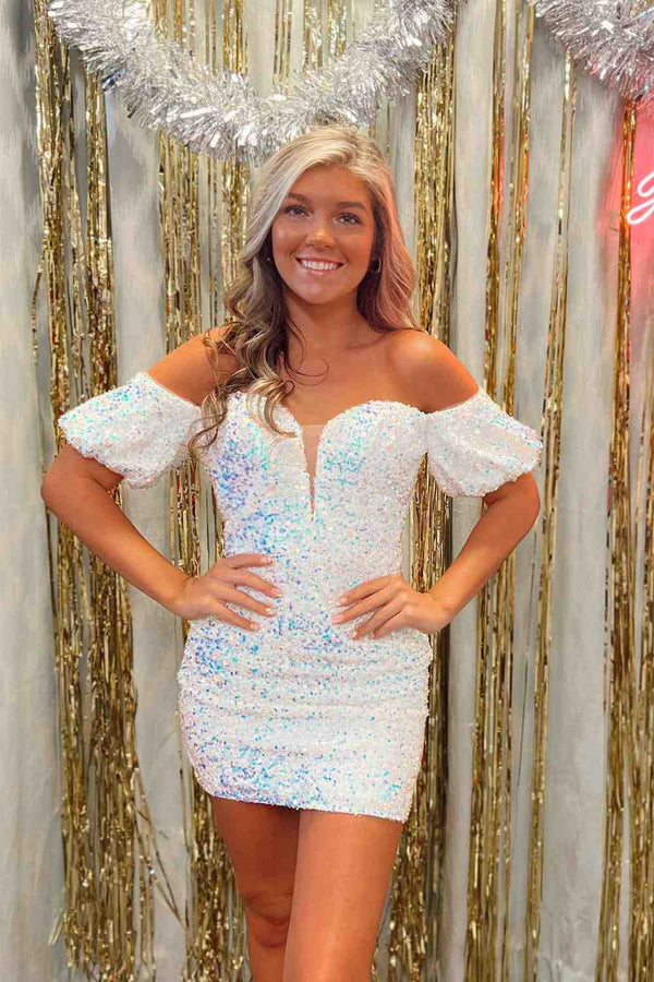 Off the Shoulder Red Bodycon Homecoming Dress