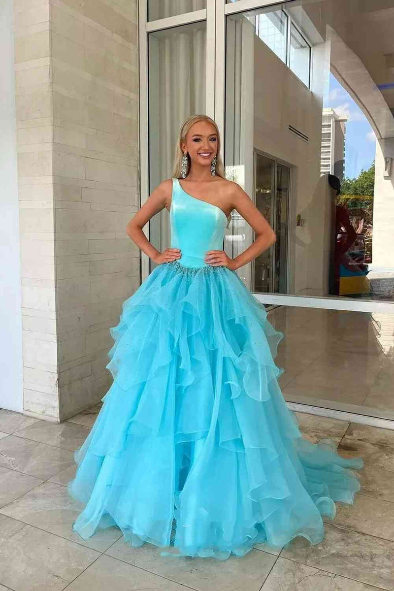 Mermaid Sweetheart Lace Blue Tulle Long Prom Dress Formal Dress – Pgmdress