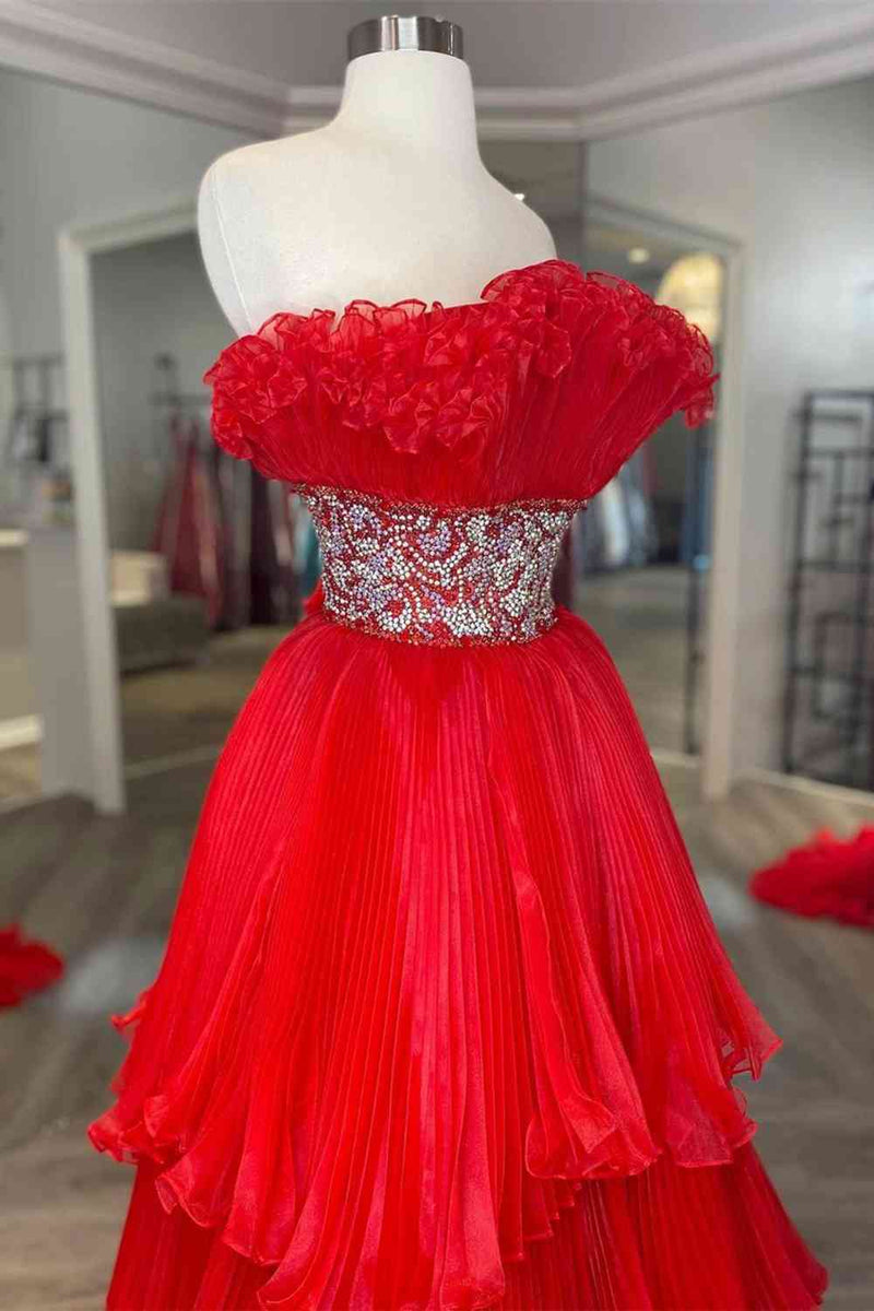 Custom Couture Girls Hot Pink Hi Low Pageant Gown With Crystal Belt