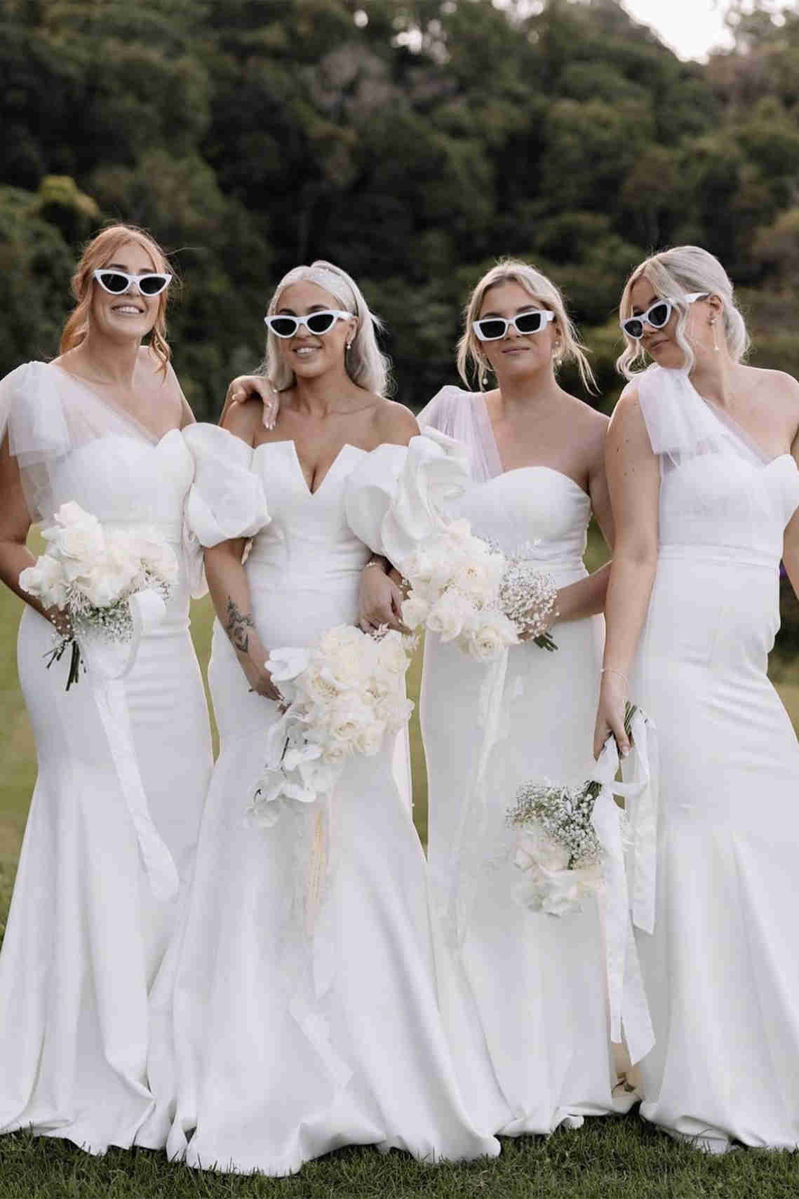tie strap bridesmaid dress Ever-Pretty Spaghetti Strap High Slit Chiffon Bridesmaid Dress