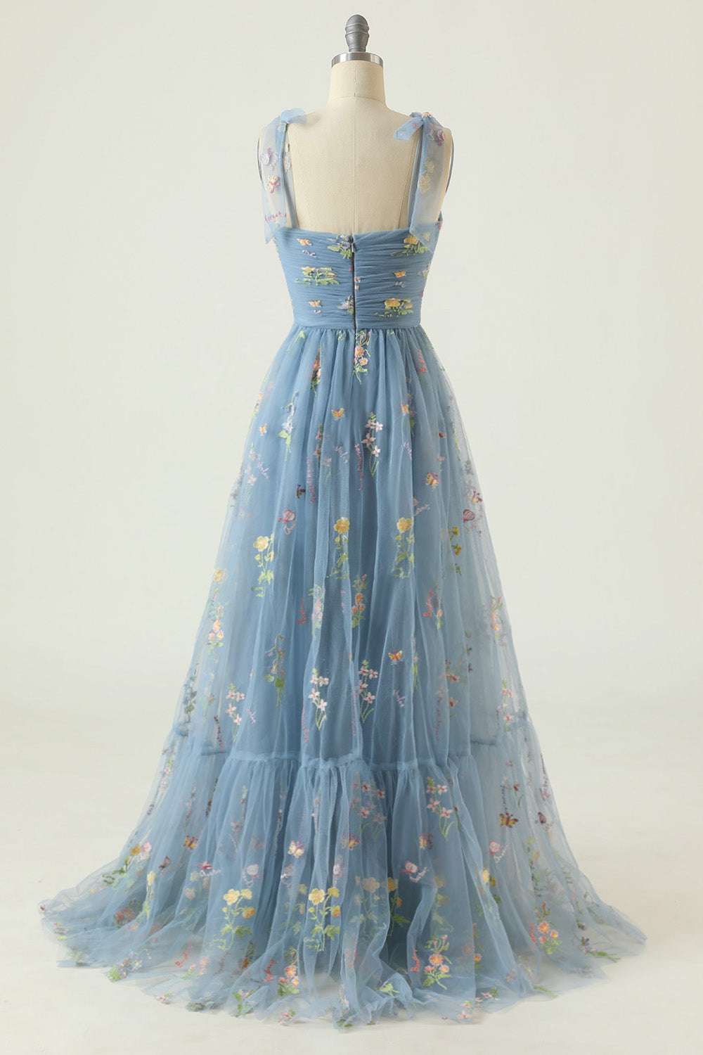 Princess Yellow Floral Long Prom Dress with Embroidery FancyVestido Princess Yellow Floral Long Prom Dress with Embroidery FancyVestido