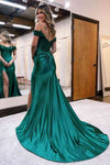 Mermaid Off-the-Shoulder Lace Appliques Top Prom Gown