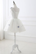 Butterfly Appliques Short Homecoming Dress