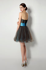 Sweetheart Black Short Homecoming Party Dress