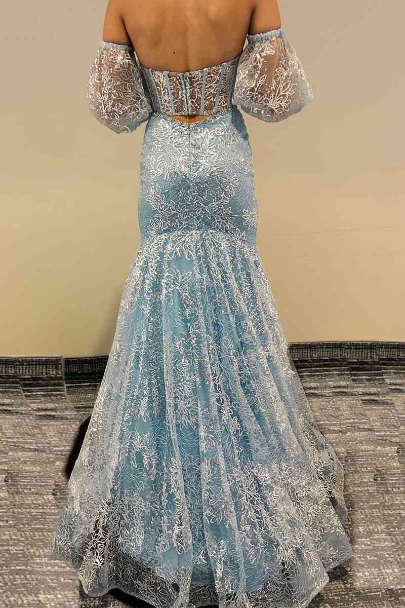Peach Sweetheart Sheer Lace Corset Mermaid Prom Dress FancyVestido Peach Sweetheart Sheer Lace Corset Mermaid Prom Dress FancyVestido