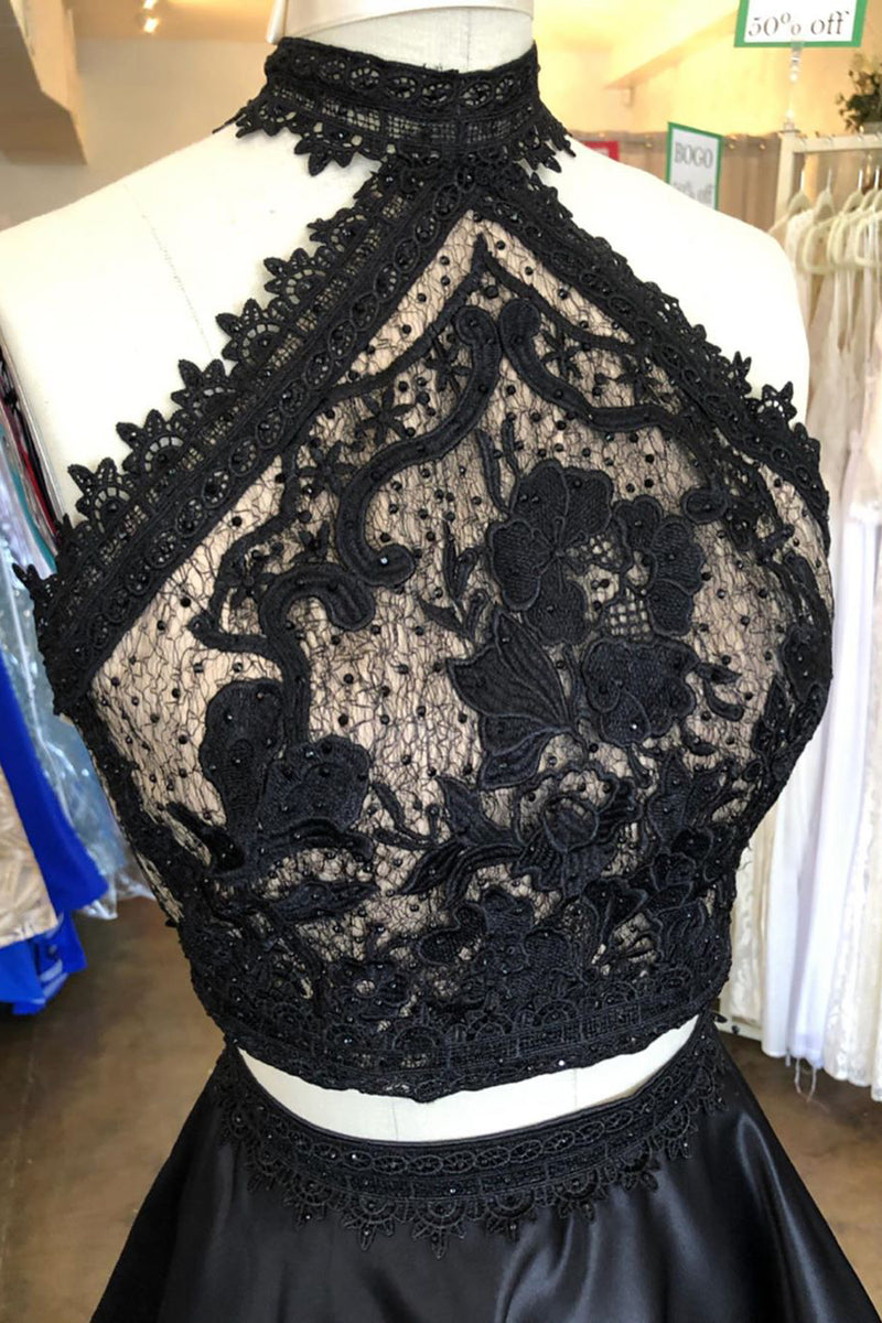 Two Piece Cut Outs Little Black Party Dress