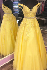Princess Off the Shoulder Lace Appliques Red Long Formal Dress