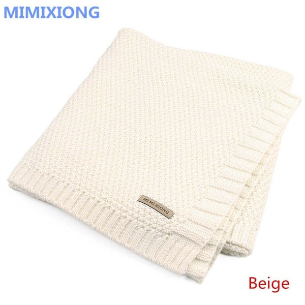 Super Soft Baby Blanket Knitted Swaddle Wrap Blankets