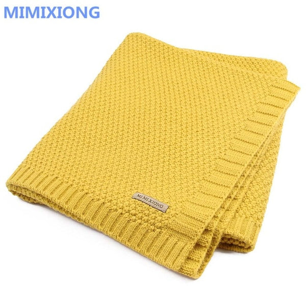 Super Soft Baby Blanket Knitted Swaddle Wrap Blankets