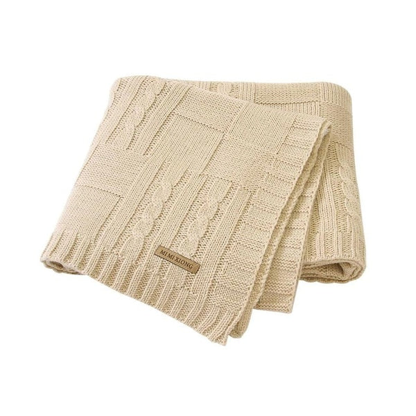 Super Soft Baby Blanket Knitted Swaddle Wrap Blankets