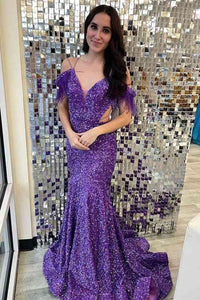 purple dress with feathers Kira Purple Sequin Feather Dress Purple / XL