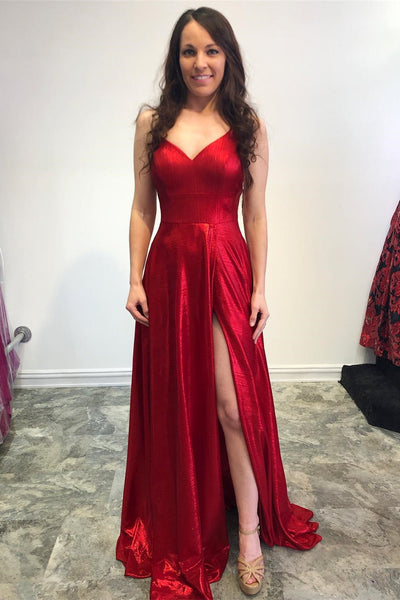 Simple Red Prom Dress