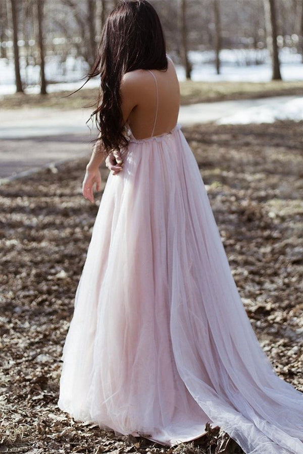 Ethereal Pastel Pink A-Line Dress featuring 3D Floral Lace