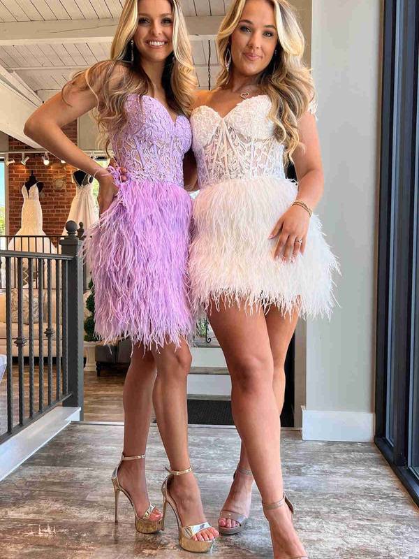 homecoming dresses with feathers This tight short homecoming dress features hater neckline and sequins. – FancyVestido